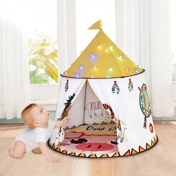 Преносима Детска Палатка Замък в индийски стил Ultralight Плажен open Къща Tipi Prince Cubby Туристическа Кемпинговая Палатка За деца