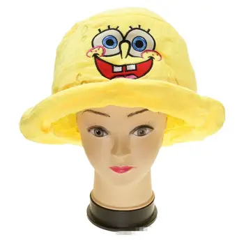 Нова шапка Kawaii Spongebobs, сладък творчески плюшено дебели топли шапки с анимационни герои, аксесоари, подарък за рожден ден