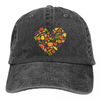 Стираемая мъжка бейзболна шапка Veggies At Heart, Шапки за шофьори на камиони, папина шапка, серия зеленчуци, Други шапки за голф
