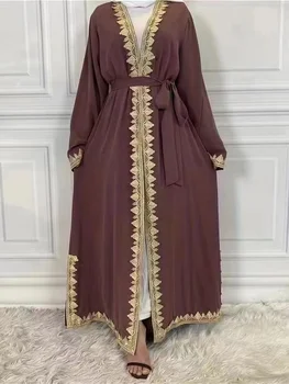 Халат за Близкия Изток, отворено Кимоно Абайя Рамадан, Турски Ислямски Кафтан, Мюсюлманската рокля-хиджаб, Пакистански облекла за жени, Кафтан от Дубай