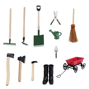 1 Комплект Мини-куклена Къща, Градински инструменти, декорация, Кукла Къща, селскостопански инструменти 