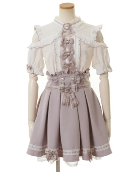 Лейси Скъпа пола на подтяжках в Японски стил, Лято 2023, Нови модни Многослойни Поли за отслабване с висока талия, женски