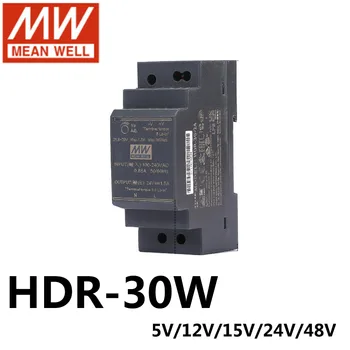 Захранване MEAN WELL HDR-30W на DIN-шина 12 В 24 В 48 с един изход