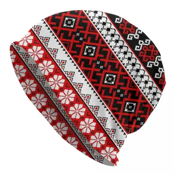 Украинската бродерия, ярки цветни вышиванки и рисунки, шапки-капоры, Вязаная капачка, Зимни Украинската Етническа шапчица Skullies Beanies Caps