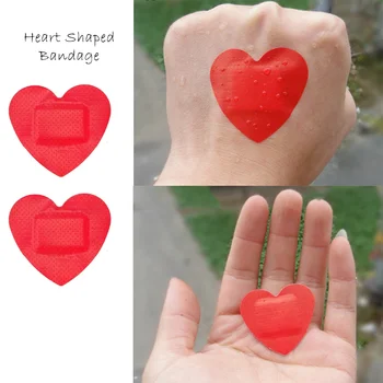 10 бр. Превръзка във формата на сърце, Гидроколлоидная превръзка, самозалепващи превръзки на рани във формата на сърце, Марля, за оказване на първа помощ