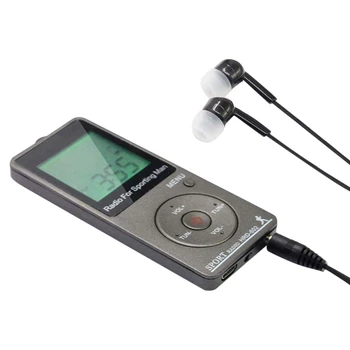 Преносимо радио, AM FM Персонално радио със слушалки Walkman Радио с акумулаторна батерия, цифров дисплей, стереоприемником