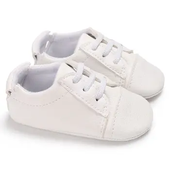 Обувки за малки момичета дантела от плътна мека гума, устойчива на плъзгане обувки за малки момчета, Детски Ежедневни обувки от изкуствена кожа