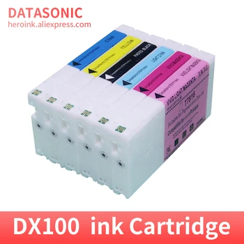 6 вида цветя 1 компл. мастило касета, съвместима за FUJIFI DX100 мастилницата DX100 T7811 T7812 T7813 T7814 Цветни касети за принтери