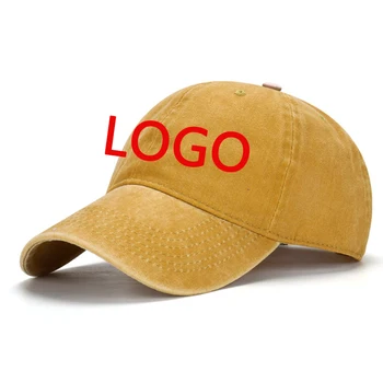Корейската версия на тренд бейзболни шапки, ковбойской шапки на открито, за да направи старата ретро-слънцезащитна мека шапка С логото на поръчка