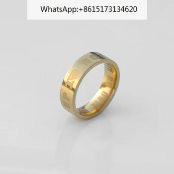 RNGCustomized Ring for Men ' s Titanium Steel Crowd Design Ring Пръстен за двойки, запомнящо колие в стръмен стил за възрастни