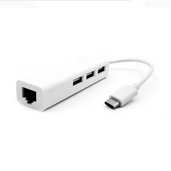 Интерфейс кабел ANPWOO Type-C 2,0 оборота за Mac, Мрежова карта, без да има на 100 мегабита, хъб USB 2.0, мрежов конвертор