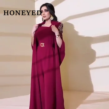 Honeyed2023, Арабски гащеризон, Дълга вечерна рокля с нос, Луксозни Мюсюлмански вечерни рокли от Дубай, кристал, за жени, за Сватба парти 2023
