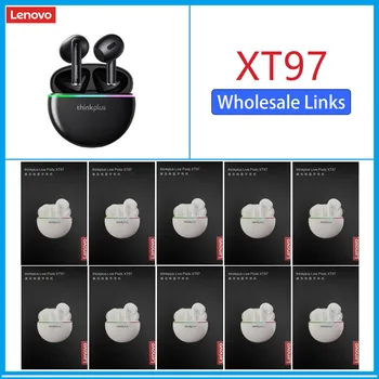 Безжични слушалки Lenovo XT97 TWS Bluetooth от 5/10 части с два микрофона с висока разделителна способност, оригинални спортни, музикални слушалки