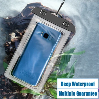 Водоустойчив калъф за телефон с интелигентен сензорен екран, водоустойчив калъф за мобилен телефон, прозрачна, водоустойчива чанта, изработена от PVC