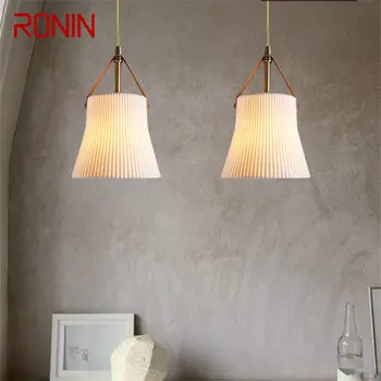 RONIN Nordic Месинг Окачен Лампа LED Модерни Прости Креативните Керамични Лампи и Полилеи За Домашна Трапезария Спалня