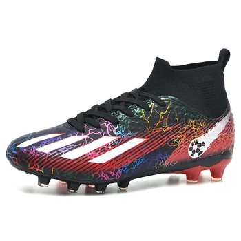 Мъжки футболни обувки, Удобни футболни обувки за футзала, детски футболни обувки с дълги шипове, Професионална висококачествена трева TF/FG, Новост
