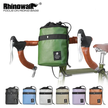 Rhinowalk Моранди Цветна велосипедна предната чанта 2,5 л, чанта за бутилка с вода, Голяма чанта Голям за кормилото на Велосипеда, Преносима Велосипедна чанта на рамото