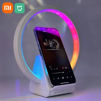 Xiaomi Mijia Нови безжични високоговорители Bluetooth, Преносими, интелигентни, ослепително цвят, Безжична зареждане, нощни разсеяна светлина, подарък