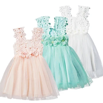 Лятна рокля за момичета, празнична рокля с цветен модел за деца, Детско Бельо рокля на Принцеса за момиченца
