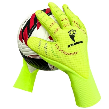 Професионални футболни вратарские ръкавици от латекс с удебелени защита За възрастни, деца, вратарите, Деца, тийнейджъри, футболни ръкавици за вратарите