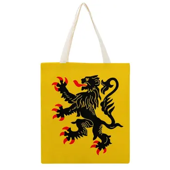 Универсален флаг Нор-Па-де-Кале, Холщовая чанта, двойна Холщовая чанта с високо качество, Забавен раница-новост в чантата си най-високо качество