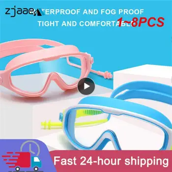 1-8 бр., детски предпазни очила за момчета, водоустойчив и устойчив на мъгла HD Очила за Плуване за момичета, Голяма кутия, Комплект от плувни очила за деца 2022