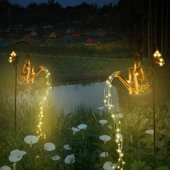 Слънчеви градински фенери Водоустойчив Слънчеви Водопадные светлини, разбрызгивающие поддържан лампи, декоративна лампа за външно градината, тревата, на двора
