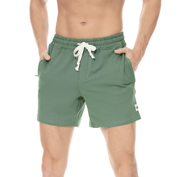 Мъжки шорти за бягане, Летни ежедневни памучни къси панталони за джогинг на открито, Спортни панталони за фитнес с джобове с цип