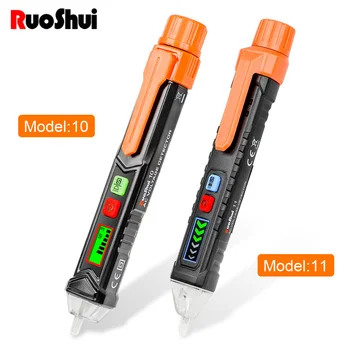 RuoShui 10 Безконтактен детектор на променливо напрежение, измерител на LCD дисплей, Аларма чувствителност към NCV, на Търсещия електрически прекъсвач, Тестер за моливи