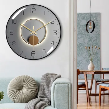 12-инчови кръгли стенни часовници в скандинавски стил, прост, модерен дизайн, Безшумни часовници За всекидневна, Детска спалня, кухня, домашен декор