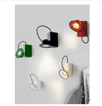 Италиански минибокс Stilnovo с магнитен осветление, модерни и топли led осветление стена за прикроватной нощни шкафчета в спалнята, монтиран на стената лампа за четене в кабинета, настолна лампа
