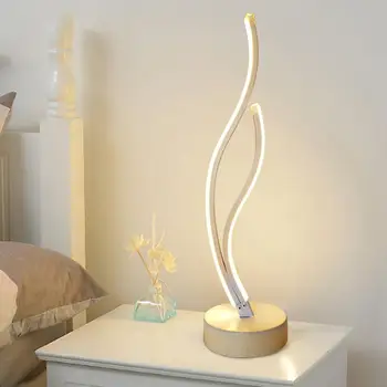 Энергосберегающая светодиодна настолна лампа за четене, акрилни художествени лампи за украса осветление