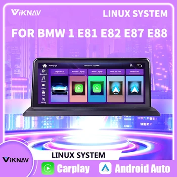 Linux Автомобилното радио на Безжични CarPlay За BMW Серия 1 E81 E82 E87 E88 Автомобилен Мултимедиен Android авторадио iDrive безжичен carplay кола