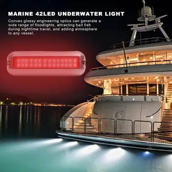 Подводни светлини за лодки, 42 led навигационни фенер, Водоустойчив Нощна лампа От неръждаема Стомана, Понтон, на Морски Кораб, Аксесоари за лодки