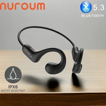 Nuroum OW10 Дълъг живот на батерията Безжични слушалки с шейным ръб Bluetooth 5.3 Слушалки С микрофон Слушалки намаляване на шума