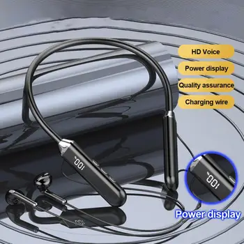 Слушалки Слушалки с шейным ръб Led дигитален дисплей Безжични слушалки за безжично аудио Hi-Fi с шейным ръб
