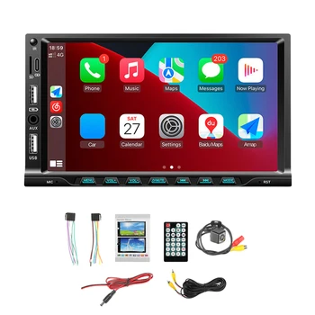 7-инчов автомобилното радио, стерео Mirrorlink, Apple Carplay, Android, авто MP5 плейър, камера за обратно виждане, Преносима автомобилна стерео система със сензорен екран HD