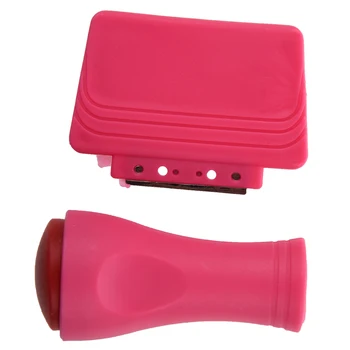 Печат за подпечатване на лак за нокти С изображение на чиния за декорация на нокти Стампер гумен инструмент розово-червен