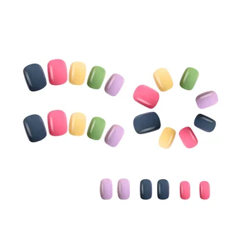 Преливащи Скачащи Цвят Режийни Нокти Обикновена Тестени Ноктите Носене Натиснете върху Ноктите си с Пълно Покриване на Върховете на ноктите