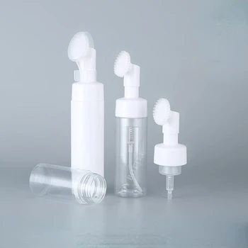 Празна бутилка от сапун за Еднократна употреба, Пенообразователь за измиване на лицето, за силиконова четка за почистване, Преносим Опаковка течност за измиване на муса