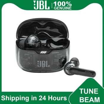 Слушалките с шумопотискане JBL Tune Beam, слушалки с дълбоки бас, Водоустойчиви слушалки, IP54, Спортни слушалки с микрофон, 48 часа възпроизвеждане на