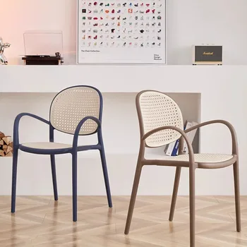 Пластмасови столове за офис в скандинавски стил, с Модерна всекидневна, Дизайнерски градина, Акрилен стол за хранене, Ергономични мебели за тераса и Muebles Hogar