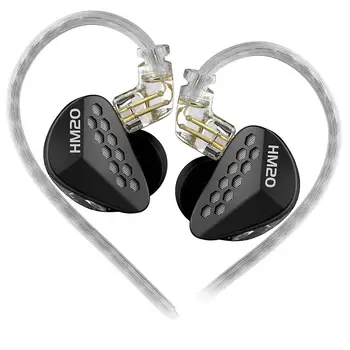 CCA HM20 Жични слушалки 7BA + 1DD ушите с монитор Hi-Fi, Музикални бас слушалки, Спортни слушалки