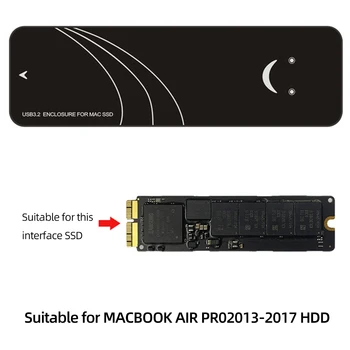 На външния корпус на твърдотелно устройство PCI-E AHCI/NVME протокол PCIe SSD за твърди дискове MacBook Air/Pro2013-2017