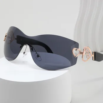 2023 Нови Слънчеви очила Heart Дамски Луксозни Маркови Дизайнерски Специални Слънчеви Очила Vintage слънчеви Очила за момичета Женски UV400 Oculos De Sol