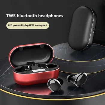 Висококачествени водоустойчиви спортни стерео мини безжични слушалки Т8 Bluetooth, качеството на звука с висока разделителна способност, по-голям капацитет