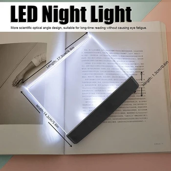 Led безжична портретно лампа за нощно четене в общежитието, за защита на очите, батерия AAA, Креативна преносима настолна лампа и 17 см за спални
