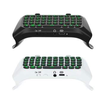 Съвместима с Bluetooth Безжична мини клавиатура за контролер ps5 със зелена подсветка за обмен на съобщения в играта LiveChat