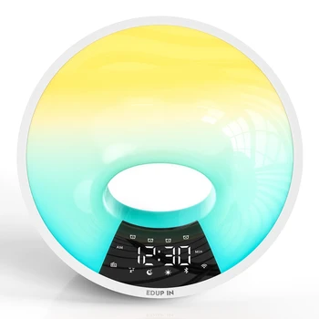 Будилник Sunrise WiFi Sasha Smart APP Wake Up Clock Имитация на светлината Двоен Будилник FM радио Регулируема Яркост Plug EU