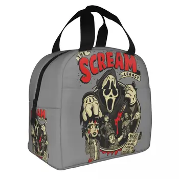 Scream VI 6 Reyro Изолирани чанти за обяд Чанта-хладилник Контейнер за храна от Филм на ужасите Фланец обяд-бокс на открито